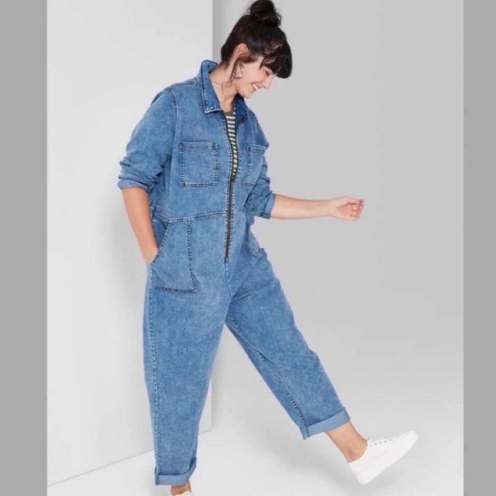 NWOT TARGET WILD FABLE ~ DENIM JUMPSUIT  L